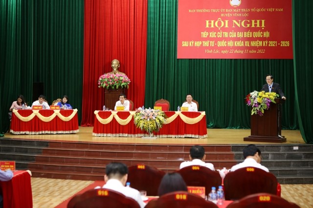 Đoàn ĐBQH tỉnh Thanh Hóa tiếp xúc cử tri huyện Yên Định và Vĩnh Lộc sau Kỳ họp thứ 4, Quốc hội khóa XV